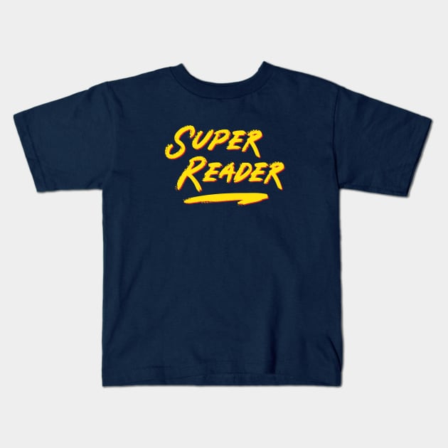 Super Reader Kids T-Shirt by mikevotava